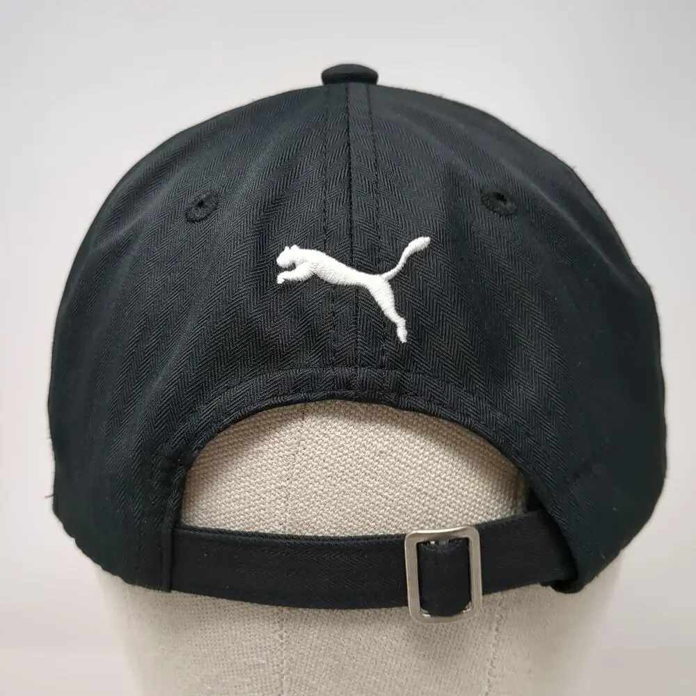 Puma Baseball Cap Black One Size Embroidered Cat Logo Slideback Polyester Hat